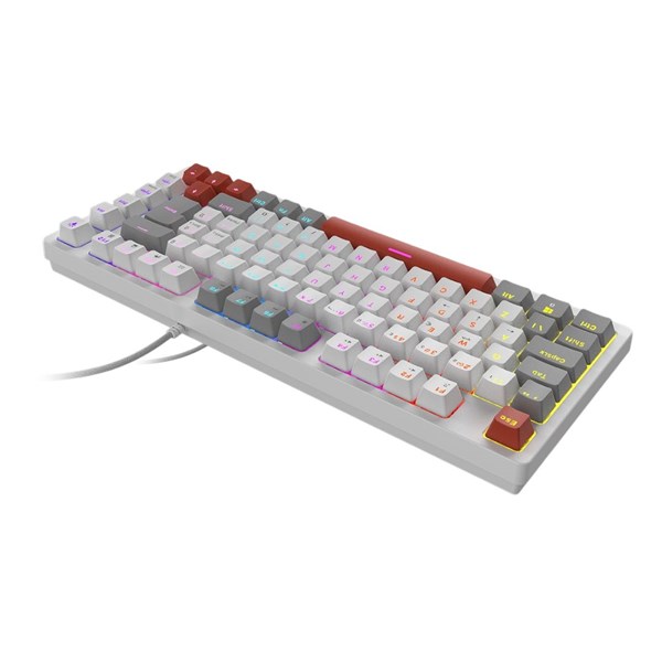 Teclado Mecânico 75% Kirin White Ghost - Switch Blue - LED Rainbow - PTKRWG75BL - PCYES