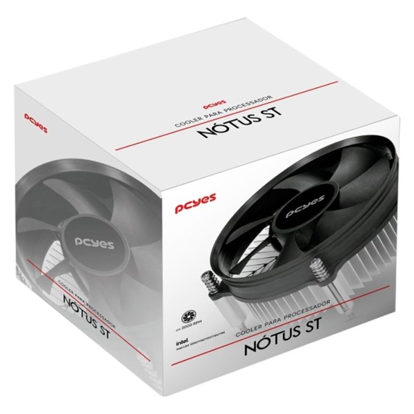 Cooler Para Processador CPU Intel LGA 1150 1151 1155 1156 - NOTUS ST - TDP 65W - PAC95PRSL - PCYES