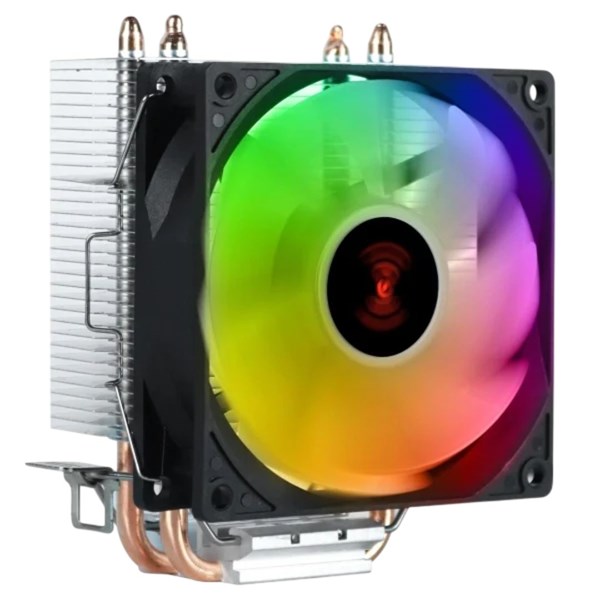 Cooler Para Processador CPU Intel e AMD LGA 1150 1151 1155 1156 1200 1700 AMD AM5 AM4 AM3+ AM3 AM2+ AM2 FM2+ FM2 FM1 - Lorx Rainbow V2 92mm TDP 100W - ACLX92RBV2 - PCYES