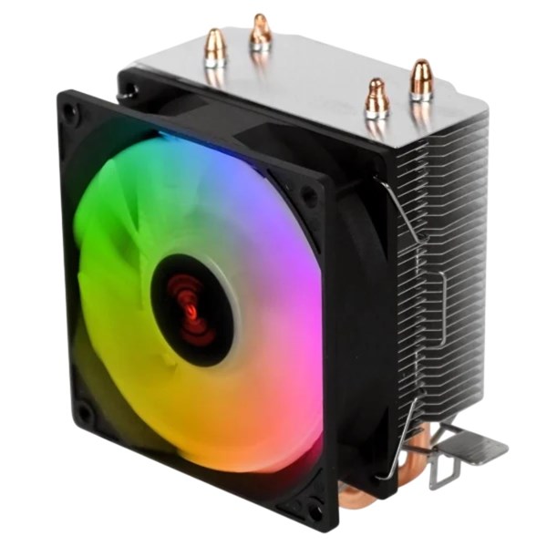Cooler Para Processador CPU Intel e AMD LGA 1150 1151 1155 1156 1200 1700 AMD AM5 AM4 AM3+ AM3 AM2+ AM2 FM2+ FM2 FM1 - Lorx Rainbow V2 92mm TDP 100W - ACLX92RBV2 - PCYES