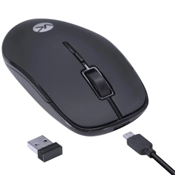 Mouse Sem Fio 1600DPI Recarregavel Power One - Receptor USB - PM100 - VINIK