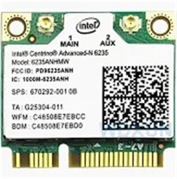 Placa de Rede Wireless WiFi + Bluetooth - Intel Centrino Advanced-N 6235 - Modelo 6235ANHMW