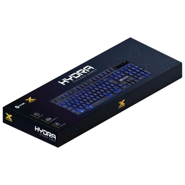 Teclado Gamer Hydra 107 Teclas + 12 Multimidia Com LED Azul Sensação Tecla Mecânica - GT700 - VINIK