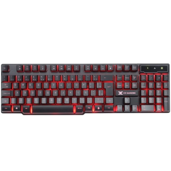 Teclado Gamer Hydra 107 Teclas + 12 Multimidia Com LED Vermelho Sensação Tecla Mecânica - GT702 - VINIK