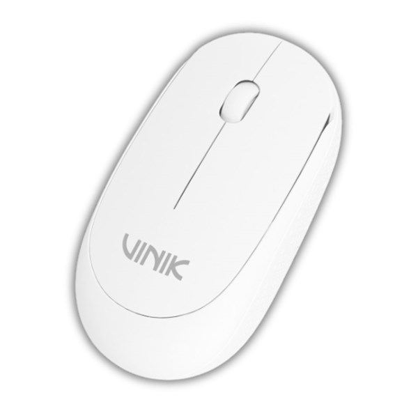 Mouse Sem Fio 1200DPI - Feather VF120  - Branco - VINIK