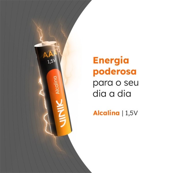 Pilha Alcalina AAA 1.5V - Com 2 Unidades - VP3AB2A - VINIK