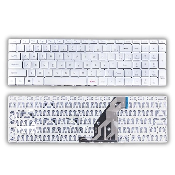 Teclado Para Notebook Multilaser Ultra UB520 UB521 UB522 UB523 Pride K4211 - Prata - Sem Moldura - TC1097