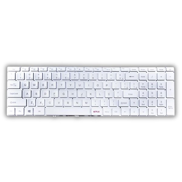 Teclado Para Notebook Multilaser Ultra UB520 UB521 UB522 UB523 Pride K4211 - Prata - Sem Moldura - TC1097