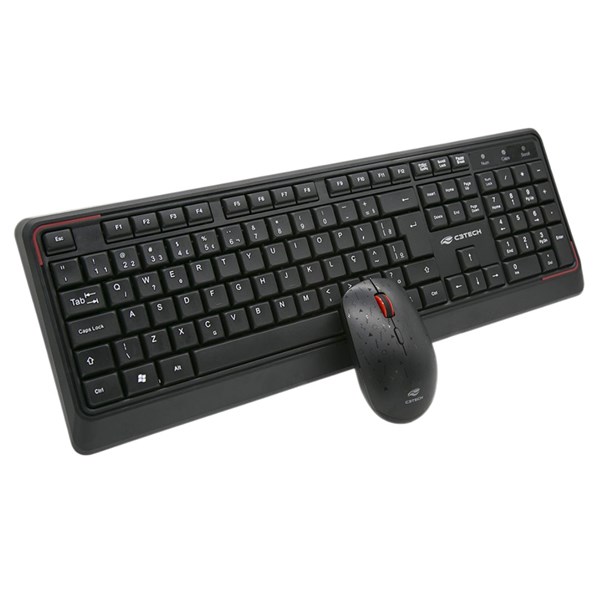 Combo Teclado + Mouse Sem Fio - K-W70BK - C3Tech