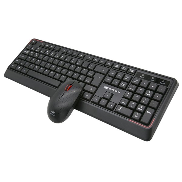 Combo Teclado + Mouse Sem Fio - K-W70BK - C3Tech