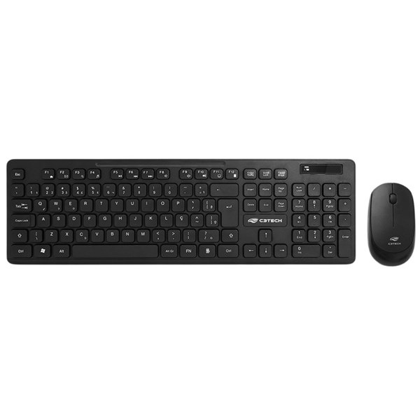 Combo Teclado + Mouse Sem Fio - K-W20BK - C3Tech