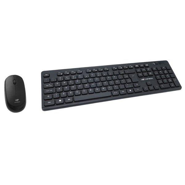 Combo Teclado + Mouse Sem Fio - K-W20BK - C3Tech