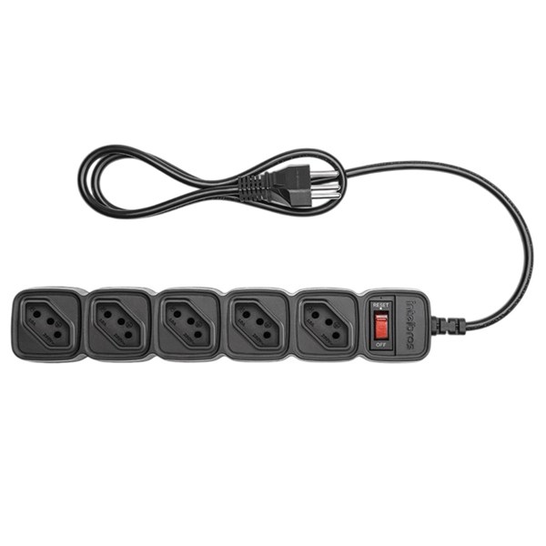 Filtro de Linha  5 Tomadas - Preto - EPE 205 - Intelbras