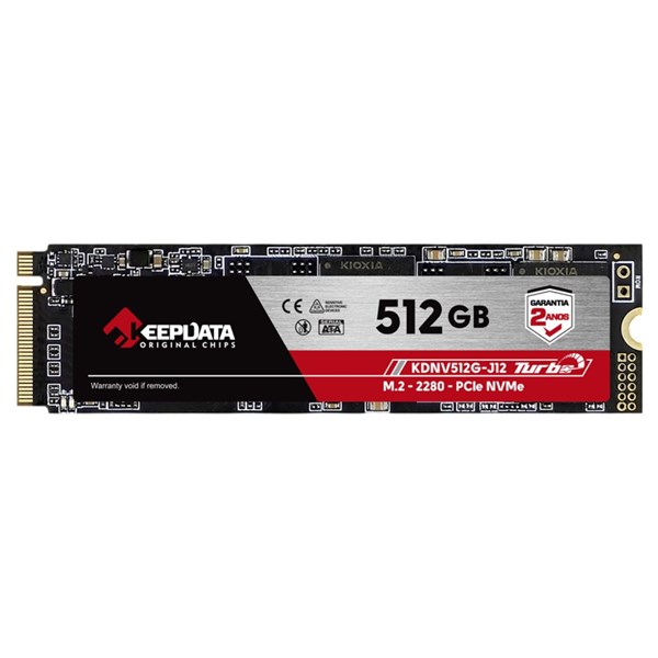 SSD 512GB M.2 NVMe 2280 - Leitura 2400Mbps Gravação 1700Mbps - KeepData