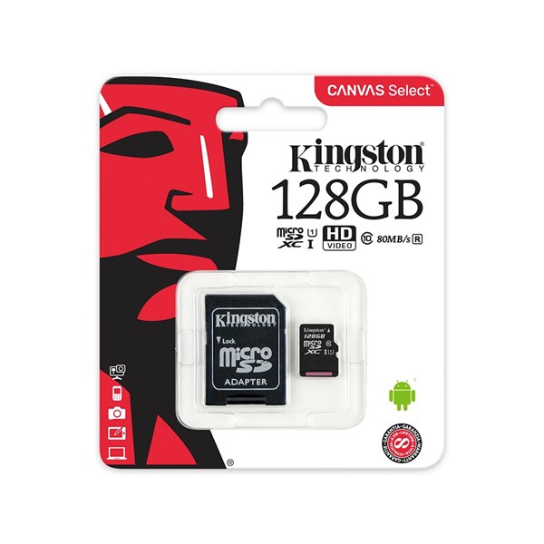 Cartão de Memória 128GB SD SDCS2 C10 - KINGSTON