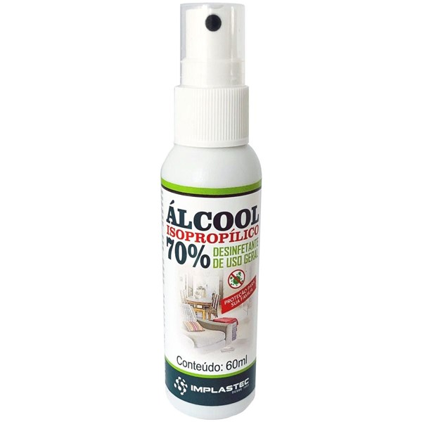 Álcool Isopropílico 70% - Spray 60ml - Implastec