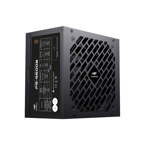 Fonte ATX 600W Gamer 80Plus 80+ Bronze - Sem Cabo - PS-G600B - C3Tech