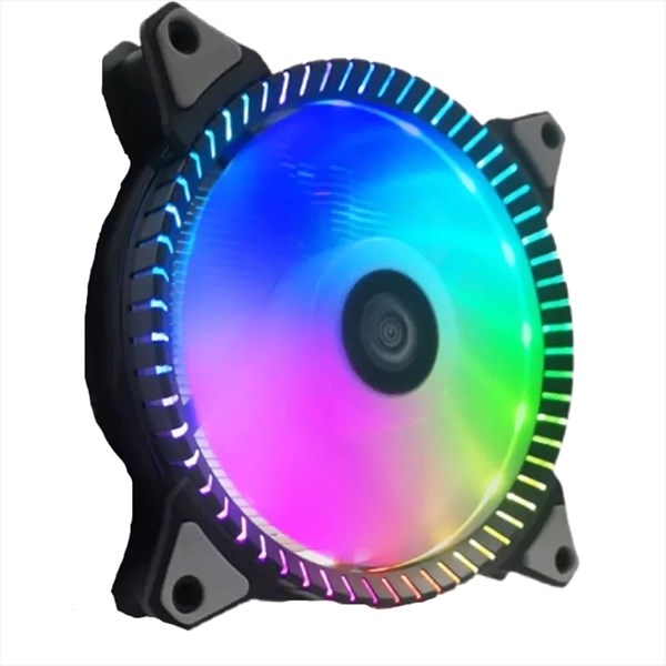 Cooler FAN Para Gabinete e CPU 12x12cm - Com LED RGB - KP-VR308