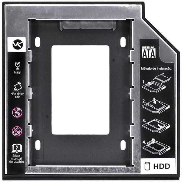 Adaptador Caddy Para Hd Ou Ssd Gaveta Dvd Notebook Sata 12.7mm AC-127