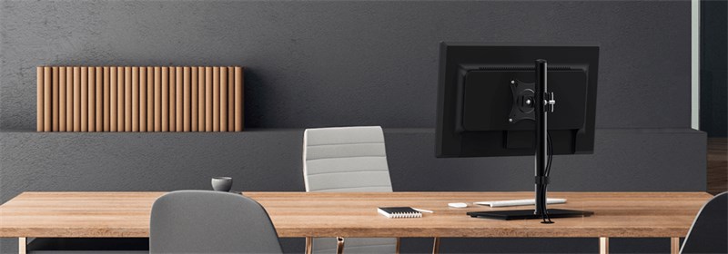 Suporte Para Monitor de 14 A 32 Com Base de Vidro e Organizador de Cabo - SM420C - Vinik