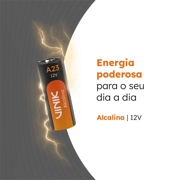 Bateria Alcalina A23 12V - VBA23B5 - 1 Unidade - VINIK