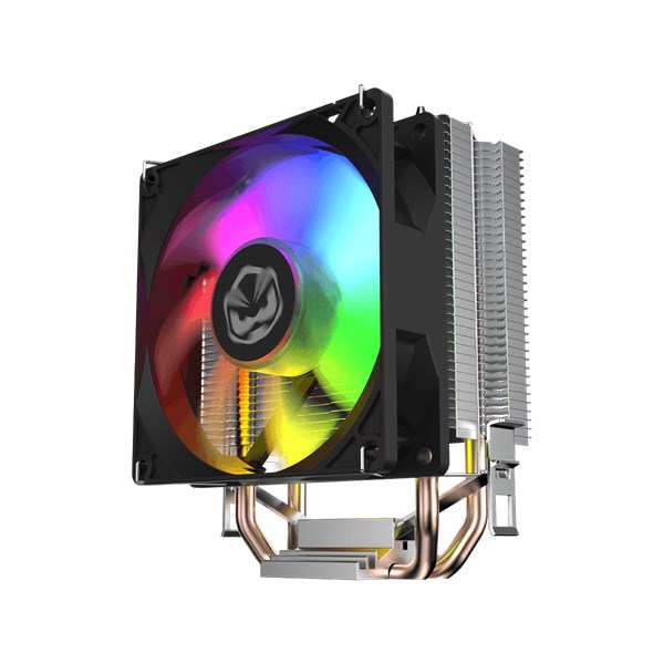Cooler Para Processador Tundra 90 Black Vulcan LED Rainbow - TDP 115W - LGA 2066 2011 1366 1700 1851 1954 1200 1150 1151 1155 1156 AM4 AM5 - ACTBKA90 - PCYES