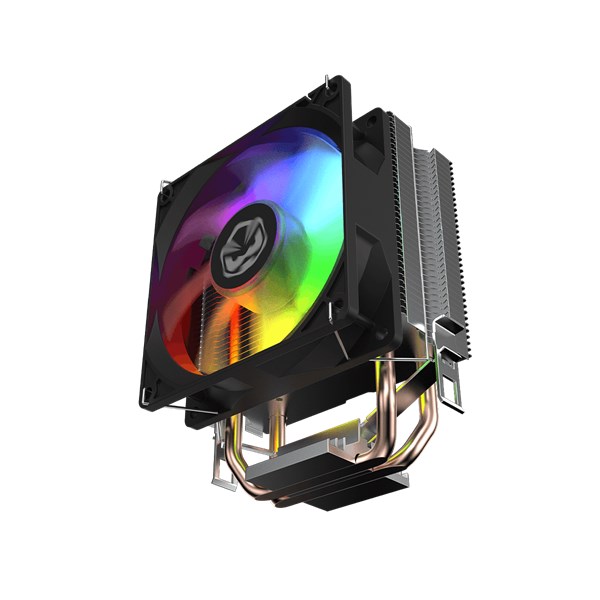Cooler Para Processador Tundra 90 Black Vulcan LED Rainbow - TDP 115W - LGA 2066 2011 1366 1700 1851 1954 1200 1150 1151 1155 1156 AM4 AM5 - ACTBKA90 - PCYES