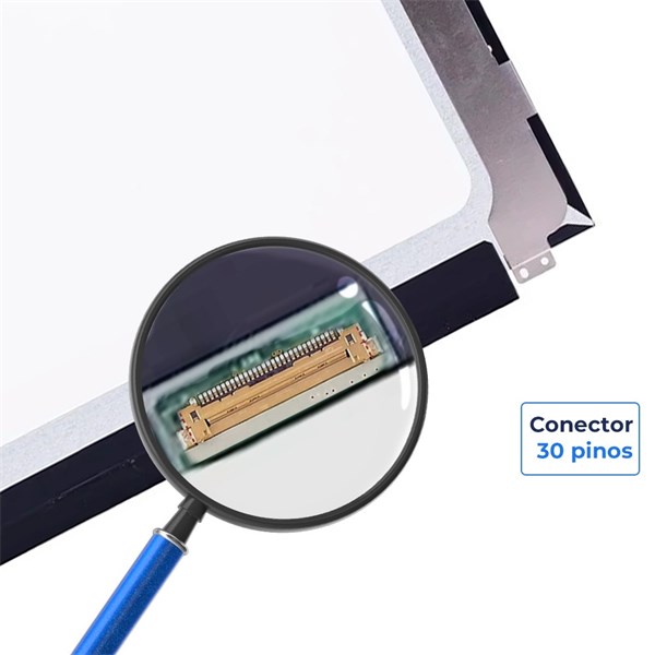 Tela 15.6" Led Slim 30 Pinos 1366x768 - Fixação Superior e Inferior - Fosca - NT156WHM-N12 N156BGA EA N156BGE-EA2 - TE148
