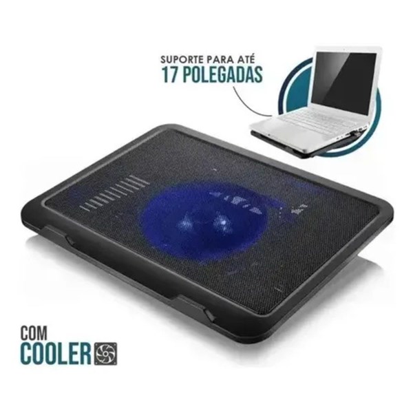 ​​​​​​​Base Para Notebook Slim - 1 Cooler LED Azul - AC263 - Multilaser