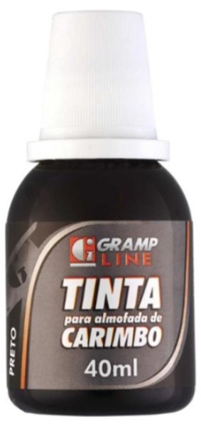 TINTA CARIMBO PRETA 40ML GRAMP LINE