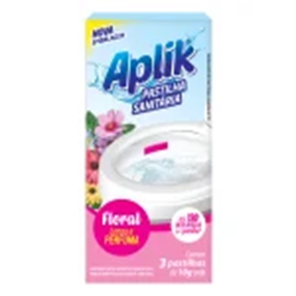 PASTILHA ADESIVA SANITARIO 9G FLORAL C/3 UNIDADE APLIK