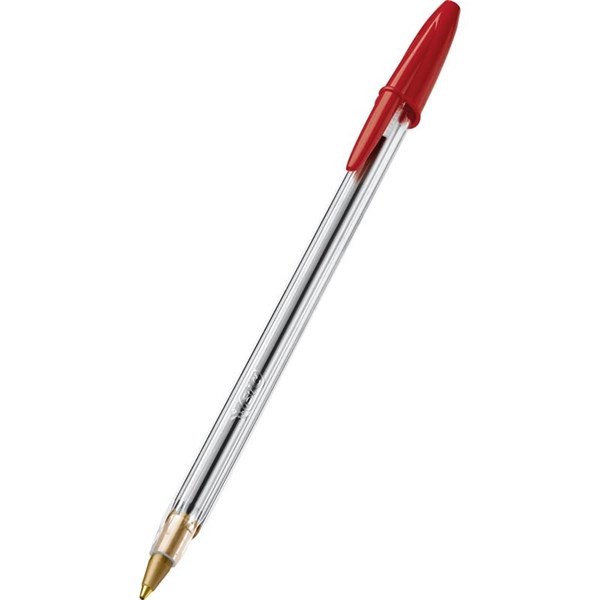 CANETA BIC CRISTAL VERMELHA CX C/50 UND