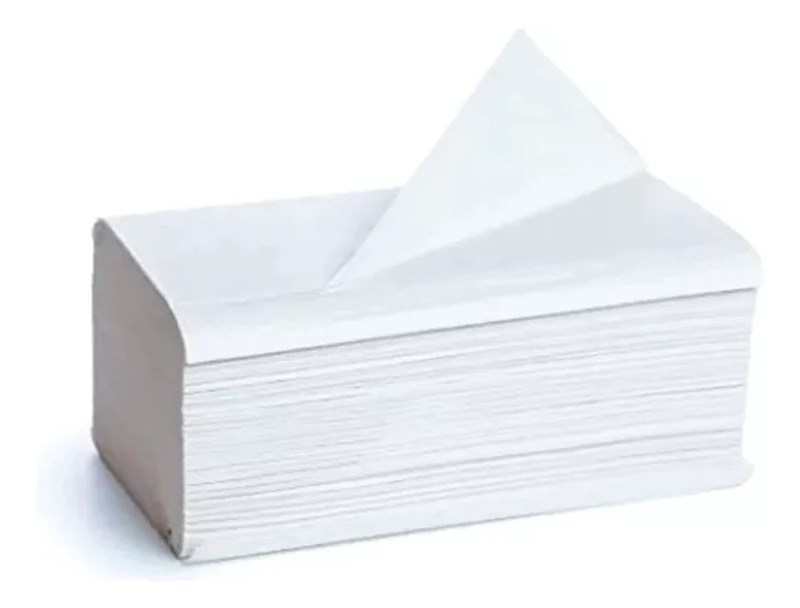 PAPEL TOALHA BRANCO INTERF. 2 DOBRAS 18x20CM 17G C/1000FLS CELULOSE 100% VIRGEM J