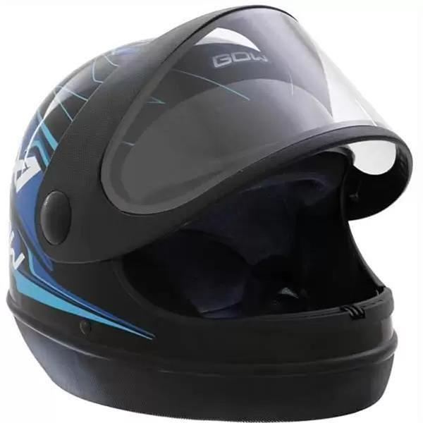 CAPACETE INTERLAGOS PRETO/AZUL 60 - GOW