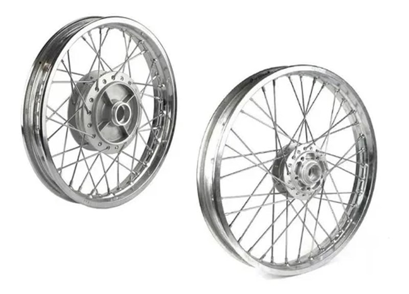 RODA MONTADA DIANT 18X160 TITAN/FAN/CG/CARGO/START 125/150/160 (FREIO TAMBOR) C/ROLAM ALINHADA - PROTORK