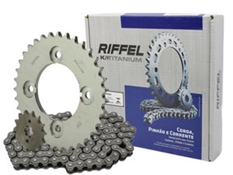 KIT RELAÇÃO S/RET CB300R 09/15 AÇO 1045 - RIFFEL