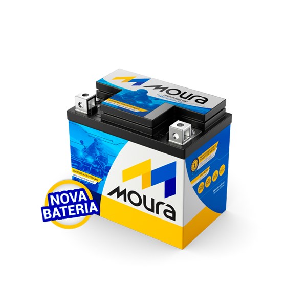 BATERIA MOTO 5AMP MA5-D 12V (A BASE DE TROCA) 6 MESES GARANTIA - MOURA