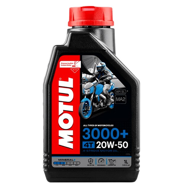 OLEO MOTO MINERAL 20W50 3000+ 1 LITRO - MOTUL