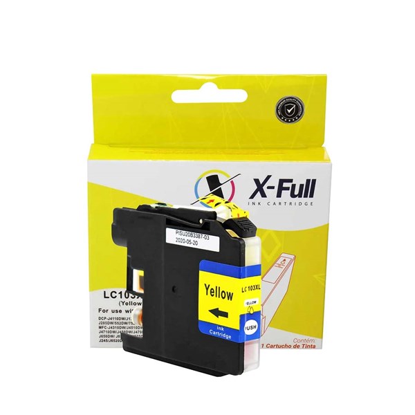 Cartucho Compatível com Brother LC103 LC105 LC107 10ml Amarelo X-Full