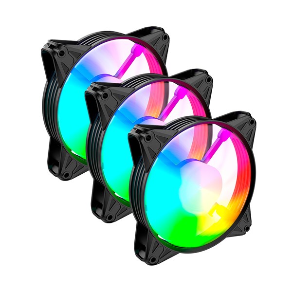 KIT 3 FANS EURUS MASTER/SLAVE RGB