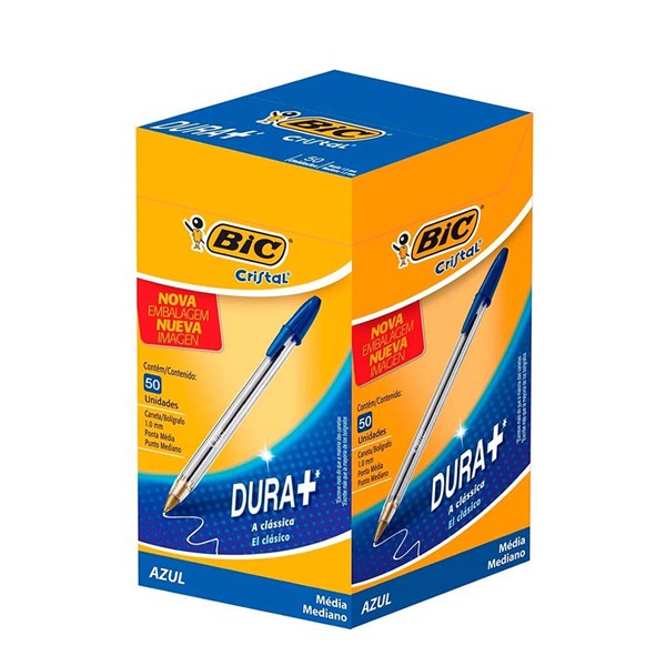 CX 50 CANETA BIC CRISTAL AZUL