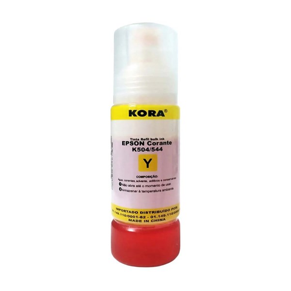 Refil Compatível com Epson 504 544 Amarelo Kora 70ml