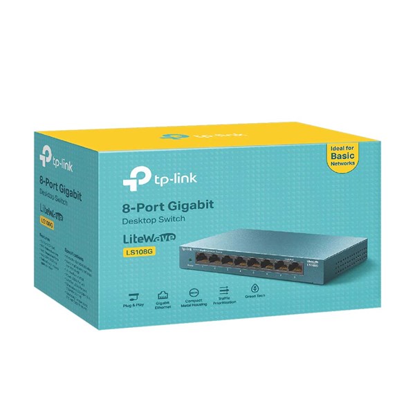 SWITCH TPLINK LITE WAVE LS108G GIGABIT 100/1000