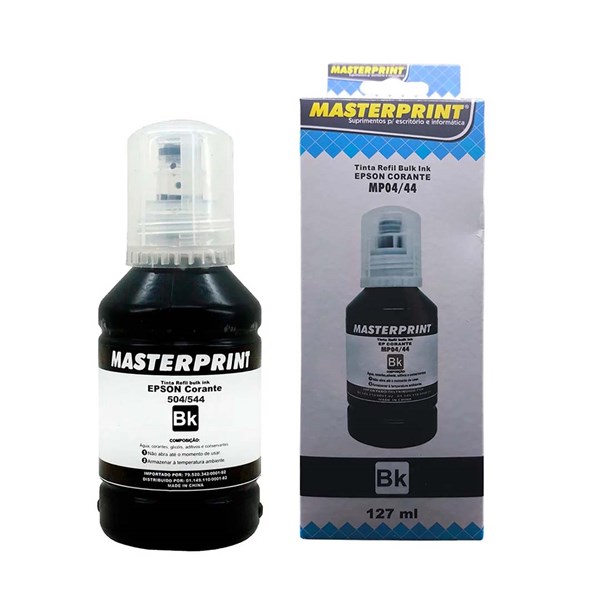 Refil Compatível com Epson 504 544 Preto Masterprint 127ml