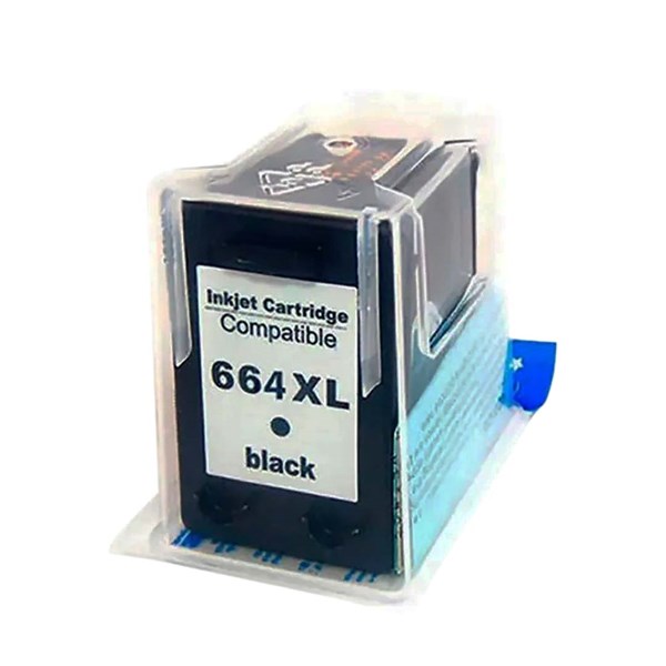Cartucho Compatível com HP 664XL 664 Preto Microjet 12ml