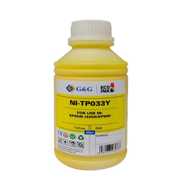 Tintas DTF Textil G&G NI-TPO33Y Amarelo 500ML