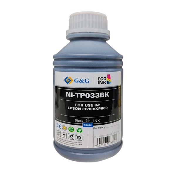 Tintas DTF Textil G&G NI-TPO33BK Preto 500ML