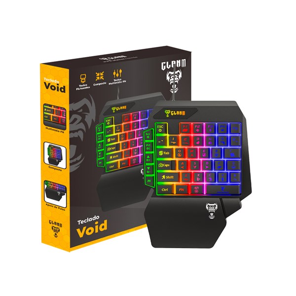 Teclado VOID 35% Com Fio Membrana Clanm 1,5M