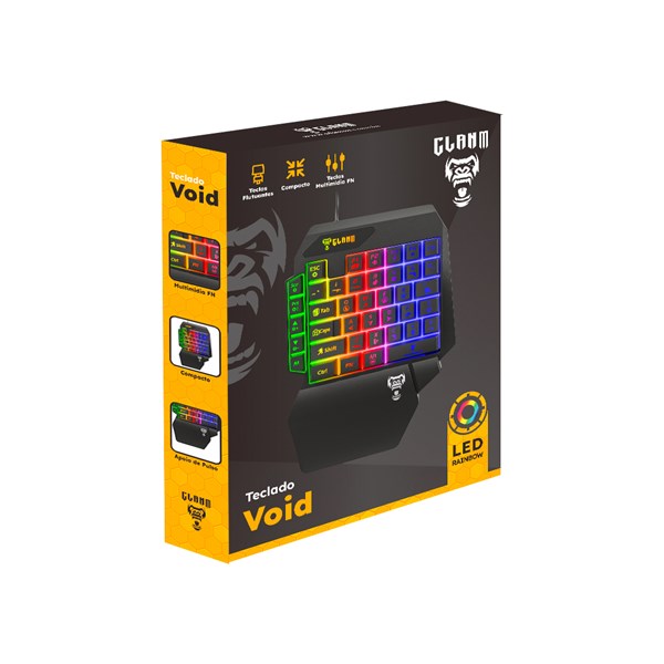 Teclado VOID 35% Com Fio Membrana Clanm 1,5M