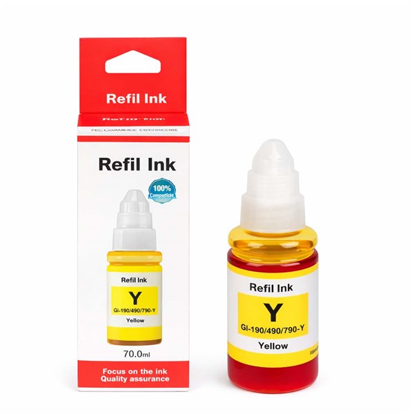 Refil Compatível com Canon 190 GI190 Amarelo Lotus 70ml